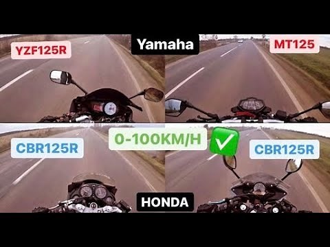 0-100KM/H YAMAHA MT.125-YZF.R125 (2015-2009) HONDA CBR.125R (2004-2015)