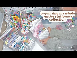 🤍 🌷organizing my entire stationery collection (i have way too many pens..) | aesthetic ✨
