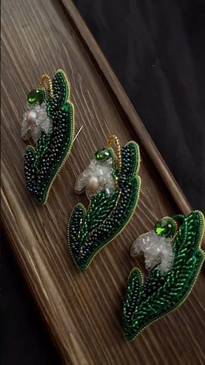 Cute beaded flower brooch.🌸#diy#handmade#paper#art#paper#easycraft