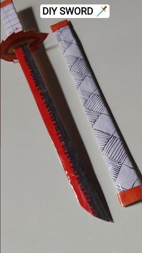 DIY Anime SWORD 🗡️ #diy #anime #craft #demonslayer