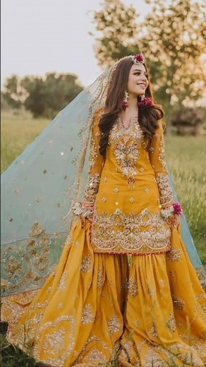 Dreamy Bridal Mehndi Lookbook! 😍 The Ultimate Guide to Perfect Haldi & Mehendi Outfits #shorts