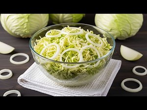 AUTHENTIC German Cabbage Salad! (PERFECT Cabbage Recipe with Vinegar & Onions)