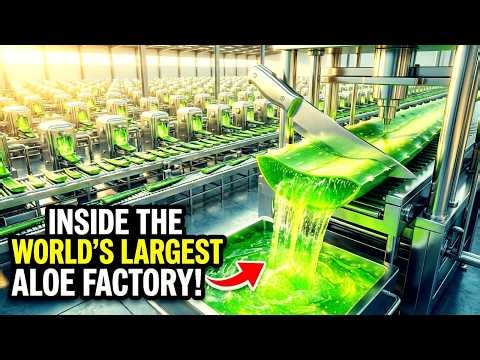 Inside the Giant Aloe Vera Factory! 🌿 How Pure Gel is Made 🏭