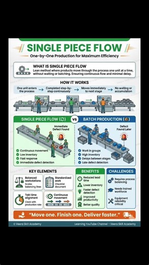 Single piece flow #knowledge #motivation #trending #singlepieceflow