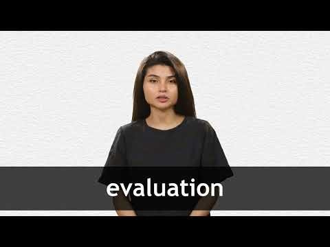 How to pronounce EVALUATION in American English