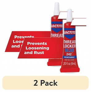(2 pack) Loctite Threadlocker Blue 242 Adhesive Removable, Pack of 1, Blue 0.2 fl oz Tube - Walmart.com