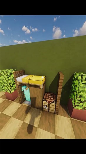 Easy Loft Bed in Minecraft #minecraft #shorts