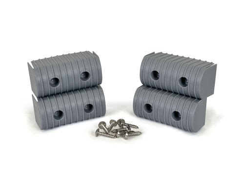 Caliber Bunk Wrap Endcaps for 2x4 Boat Trailer Guides - Light Gray - Qty 4 Caliber Boat Trailer Part