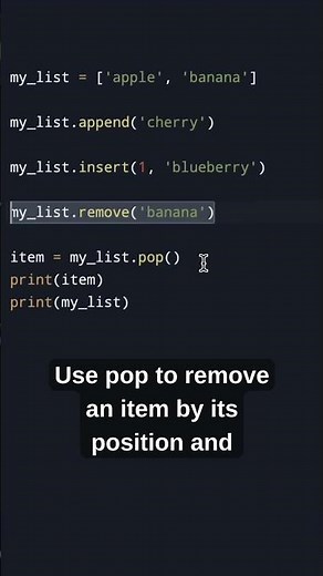 Python List Methods You Must Know: Append, Insert, Remove, Pop