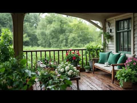 🌼 Spring Rain Sounds | Tranquil Garden Ambience | 4 Hours of Relaxation☕🌧️