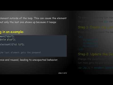 How to Prepend HTML Elements to Each Item in a JavaScript Loop circle +