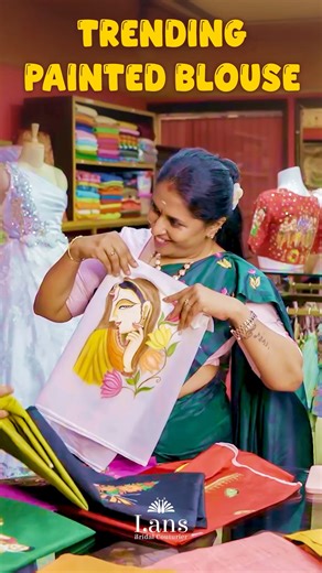 Paint Meets Fashion : Exclusive Trending Painted Blouse Collections | Lans Bridal Couturier