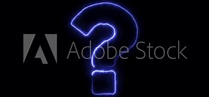 Neon glowing question mark icon animation. neon line question mark icon animation on a transparent background Stock Video