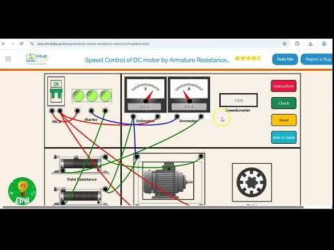 Speed control of dc motor by armature resistance method in Labview#electrical#virtual#lab #dc#motor 
