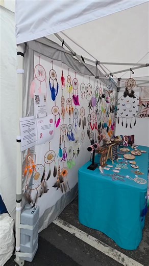 All set up in booth 421 at Issaquah Salmon Days! Hours are 11-6. We are located on Front St N in front of the Allstate. #indigenousartist #dreamcatchers #beadedjewelry #treeoflifejewelry #handmadewithlove #washingtonsmallbusiness #indigenoussmallbusiness #womanownedsmallbusiness #shoplocalwa #issaquahwa | Nita's Native Creations