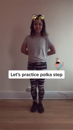 Let’s practice polka step #olgaspolka #letsdanceolgaspolka #polkastep #nyc #catlover Watch and like “Let’s Dance Olga’s Polka” on YouTube ❤️🥰🥺🙏