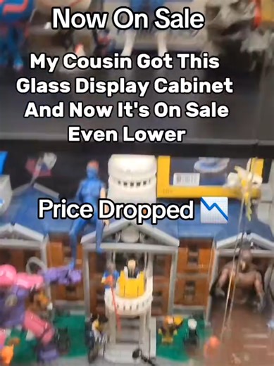 glass display case with pre-installed lighting, easy to build and free shipping #glass #displaycase #display #collection #collectables