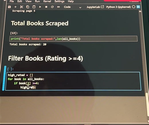 Pagination and Multi-Page Scraping in Python through jupyter notebook #python #engineering #coder #linuxubuntu #jupyternotebook