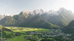 Lofer with the Loferer Steinberge in the background, Pinzgau, Salzburg, Austria