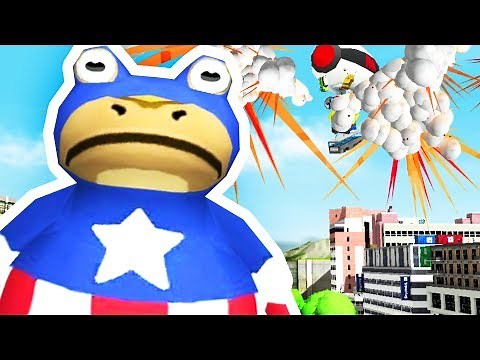 CAPTAIN AMERICA FROG CELEBRATES 4TH OF JULY - Amazing Frog - Part 106 | Pungence