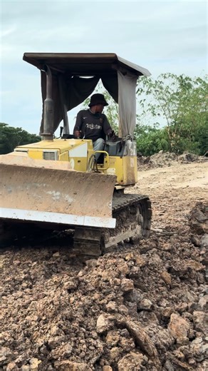 Bulldozer Power! Clearing Road for Heavy Dump Trucks | Strong Machine Working in Mud Road #shorts