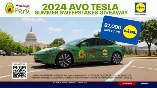LiDL TV Spot, '2024 Avo Tesla Summer Sweepstakes Giveaway'