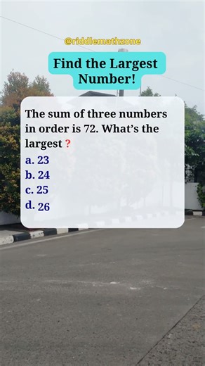 Find the Largest number #shorts #riddlemathzone #maths