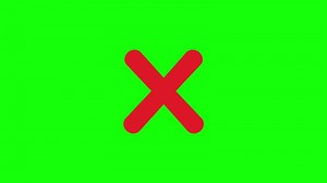 Animated Red X Mark Green Screen, Red cross mark, Prohibition and Error