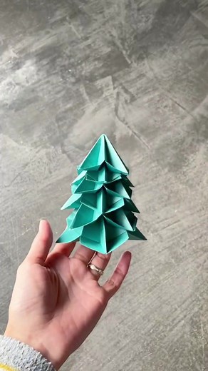 DIY Christmas Paper Tree Origami Craft Tutorial