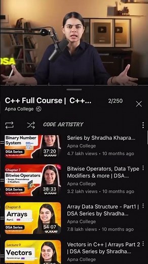 C++ Placement Crack Karne Ke Liye Best 4 Playlists? 😱 #programming #playlists #shorts #skillshorts
