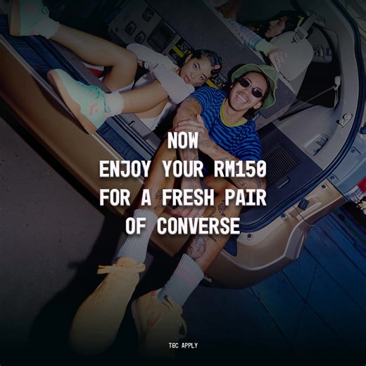 Converse is giving out RM150 voucher from now until 30 Sept 2025. Find out how 👇 | CONVERSE