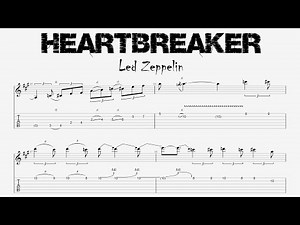Led Zeppelin - HEARTBREAKER - Guitar Solos Tutorial (Tab + Sheet Music)