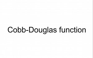 Cobb-Douglas函数性质