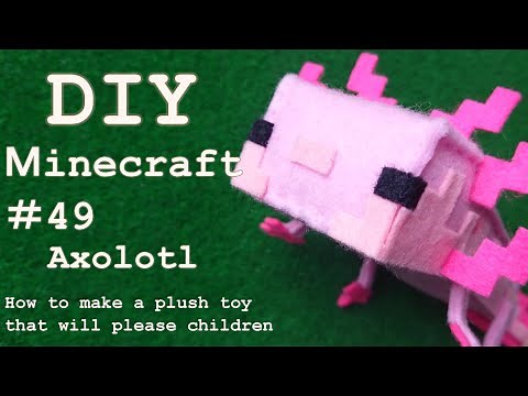 [Minecraft]Axolotl - How to make a plush toy - DIY