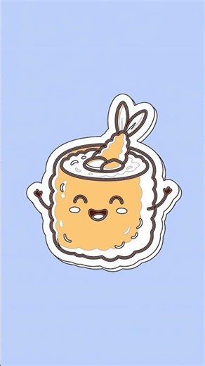 Easy Kawaii Sushi Drawing for Beginners with Chillify