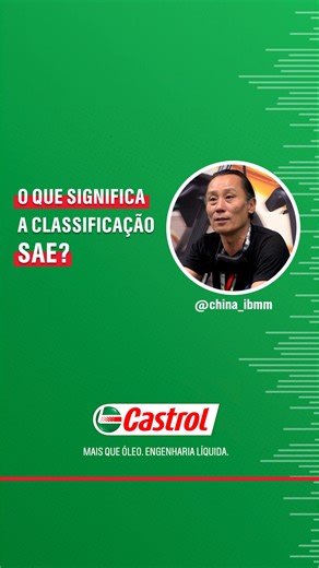 186K views · 2.7K reactions | Já se perguntou qual é o significado da classificação SAE? 樂 Para não termos mais dúvidas, convidamos o nosso especialista, China (@china_ibmm), para revelar tudo o que você precisa saber. Não perca! #Castrol #CastrolBrasil #CastrolOil #CastrolGlobal #China #Óleo #SAE #Motor #Carro #Moto #POWER1 | Castrol | Facebook