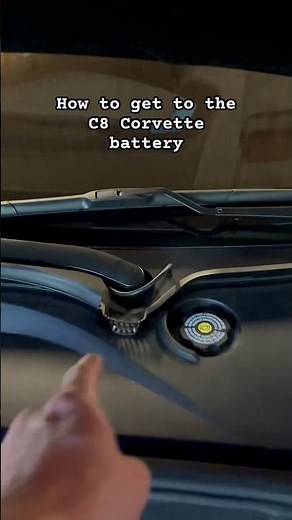 Where is the C8 Corvette battery?