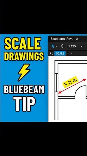 Bluebeam Revu | Scale Drawings with a Dimension | Quick BIM Workflow #Shorts #tutorial #architecture