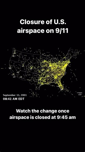 On September 11, 2001, the @FAA closed U.S. airspace in the first unplanned closure in U.S. history. In just a matter of hours, all commercial air traffic was grounded. This video shows the rapid grounding of air traffic across the U.S., and redirection of incoming international traffic. Today, we remember and honor the lives lost on that tragic day and the families affected. #September11 #September11th | National Air and Space Museum, Smithsonian Institution