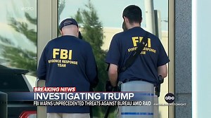 50K views · 1.2K reactions | Amid the FBI’s raid on former president Trump’s home, the FBI released a bulletin warning of unprecedented threats against the bureau. Aaron Katersky reports as the investigation continues into the documents retrieved in the raid. https://abcn.ws/3QjjGNg | ABC World News Tonight with David Muir | Facebook