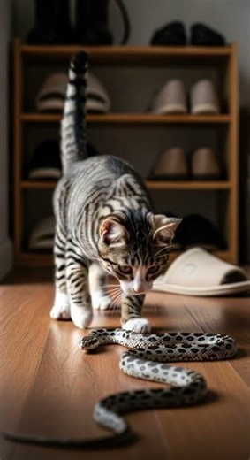 Shocking! Cat vs snake vs mouse in wild epic battle unfolds #wildlife #nature #animalencounter