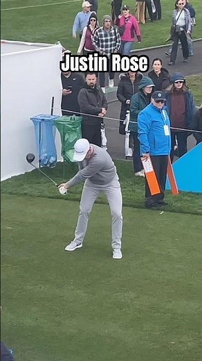 Justin Rose Golf Swing and Pre-shot routine at Pebble Beach #golf #golfswing #driver #golfdrills