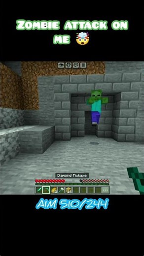 Minecraft Zombie Attack 📢 #shortvideos #viralshort