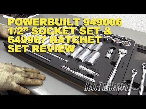 Powerbuilt 949006 1/2" Socket Set & 649977 Ratchet Set Review -EricTheCarGuy