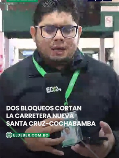 Tránsito de la Terminal Bimodal informó que la carretera nueva Santa Cruz-Cochabamba presenta dos puntos de bloqueo, uno en Chimoré, instalado por estudiantes de la Unibol Quechua, y otro en Cesarzama, donde pobladores exigen obras. Ante esta situación, las salidas de buses hacia Cochabamba se realizan por la carretera antigua. #ELDEBER #Carretera #SantaCruz #Cochabamba 📹 #APrimeraHoraED
