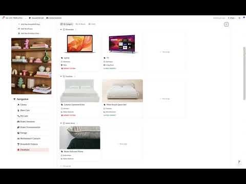 Notion Household Planner | Home Management, Chore Tracker, Cleaning Schedule, Inventory Tracker