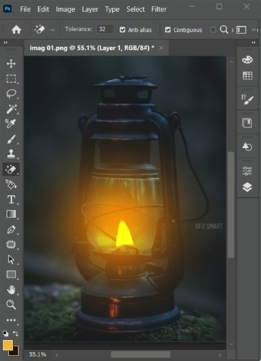How to Create a Realistic Lantern Glow Effect in Photoshop | Easy Tutorial #shorts
