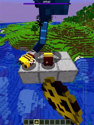 Minecraft Bees VS Wither💀 (Matadora) #minecraft #shorts