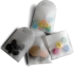 2 x 2Inches，Tiny Coin Envelopes-Self Seal 208-Count Mini Envelopes,Translucent Tiny Envelope Pockets for Seeds, white (Round Flap)