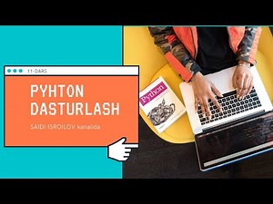 Python dasturlash 11-dars | Shartli operator | If, else, elif